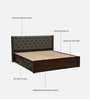 Fabrio Sheesham Wood Queen Size Bed In Provincial Teak Finish With Box Storage
