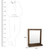 Mango Wood Rectangle Wall Mirror in Brown colour