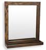 Mango Wood Rectangle Wall Mirror in Brown colour