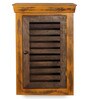 Mango Wood Yellow 2 Compartment Bathroom Cabinet
