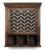 Mango Wood Brown 5 Compartment Bathroom Cabinet