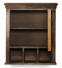 Mango Wood Brown & Yellow 5 Compartment Bathroom Cabinet With Mirror(L: 22, W: 10, H: 26 Inches)