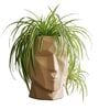 FACE PLANTER Beige 18 Inch German Polymer Round Plant Container