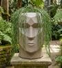 FACE PLANTER Choco Brown 18 Inch German Polymer Round Plant Container