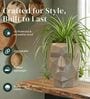 FACE PLANTER Choco Brown 18 Inch German Polymer Round Plant Container