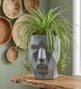 FACE PLANTER Grey 18 Inch German Polymer Round Plant Container