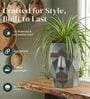 FACE PLANTER Grey 18 Inch German Polymer Round Plant Container