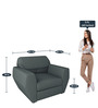 Facet 1 Seater Sofa in Steel Grey Colour