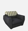 Facet Fabric 1 Seater Sofa in Steel Grey Colour Facet Fabric 1 Seater Sofa in Steel Grey Colour