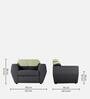 Facet Fabric 1 Seater Sofa in Steel Grey Colour Facet Fabric 1 Seater Sofa in Steel Grey Colour