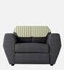 Facet Fabric 1 Seater Sofa in Steel Grey Colour Facet Fabric 1 Seater Sofa in Steel Grey Colour