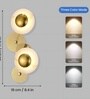 Facile Designer Wall Lamp | Modern Decorative LED Light with 3 Color Modes (Warm/Natural/Cool) | Elegant Lighting for Living Room, Bedroom & Indoor Spaces (Gold)