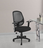 Facile Mesh Medium Back Ergonomic Office Chair In Black Colour