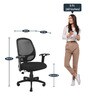 Facile Mesh Medium Back Ergonomic Office Chair In Black Colour