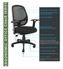 Facile Mesh Medium Back Ergonomic Office Chair In Black Colour