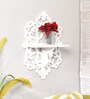 Engineered Wood Floating Wall Shelf in White Colour