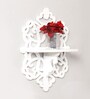Engineered Wood Floating Wall Shelf in White Colour
