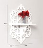 Engineered Wood Floating Wall Shelf in White Colour