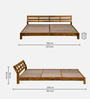 Fairmont Sheesham Wood Queen Size Bed In Scratch Resistant Rustic Teak Finish