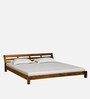 Fairmont Sheesham Wood Queen Size Bed In Scratch Resistant Rustic Teak Finish