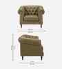 Fairmont Leatherette 1 Seater Sofa In Green Color