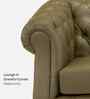 Fairmont Leatherette 1 Seater Sofa In Green Color