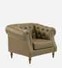 Fairmont Leatherette 1 Seater Sofa In Green Color