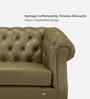 Fairmont Leatherette 1 Seater Sofa In Green Color