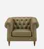 Fairmont Leatherette 1 Seater Sofa In Green Color