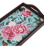 Fairy Garden Brown Teak Wood & MDF Serving Tray Reinvention factory