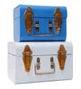 Blue & White Metal (Set of 2) Jewellery Organiser