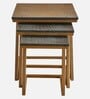 Fait Nesting Table In Brown Colour (Set of 3)
