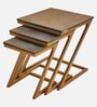 Fait Nesting Table In Brown Colour (Set of 3)