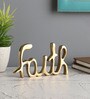 Faith Gold Aluminium Showpiece