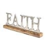 Faith Silver Wood & Aluminium Showpiece