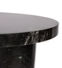 Fal Marine Black Marble Side Table In Matte Finish Fal Marine Black Marble Side Table In Matte Finish