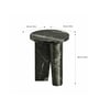 Fal Marine Black Marble Side Table In Matte Finish Fal Marine Black Marble Side Table In Matte Finish