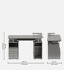 Falcon Computer Table In Grey Colour
