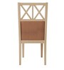 Falcon Solid Wood Dining Chair with Cushion in Pastle Brown Colour