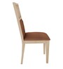 Falcon Solid Wood Dining Chair with Cushion in Pastle Brown Colour