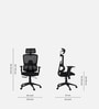 Falcon Ergonomic Chair with Original Korean Mesh, Auto Ajustable Lumbar Support and 3D Armrests In Black Colour