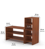 Falter Open Shoe Rack in Walnut Finish