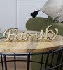 Family Gold Aluminium Showpiece