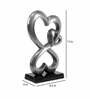 Family Heart Vblue And Black Base Raw Finish Small Sculpture
