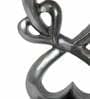 Family Heart Vblue And Black Base Raw Finish Small Sculpture