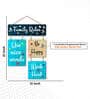 Family Rules Multicolour Engineered Wood Wall Hanging Quotes