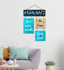Family Rules Multicolour Engineered Wood Wall Hanging Quotes