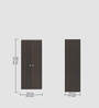 Fanciable 2 Door Wardrobe In Wenge Finish