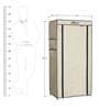 Fancy Single Door Portable Multipurpose Waterproof Fabric Wardrobe in Cream Colour