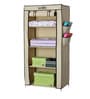 Fancy Single Door Portable Multipurpose Waterproof Fabric Wardrobe in Cream Colour